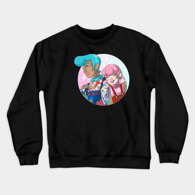 Tattooed Friends Crewneck Sweatshirt by Maxx Slow